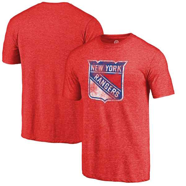 Men's New York Rangers Distressed Team Primary Logo Tri Blend T-Shirt Red FengYun,We sell and wholesale Men's New York Rangers Distressed Team Primary Logo Tri Blend T-Shirt Red FengYun on line form chian!